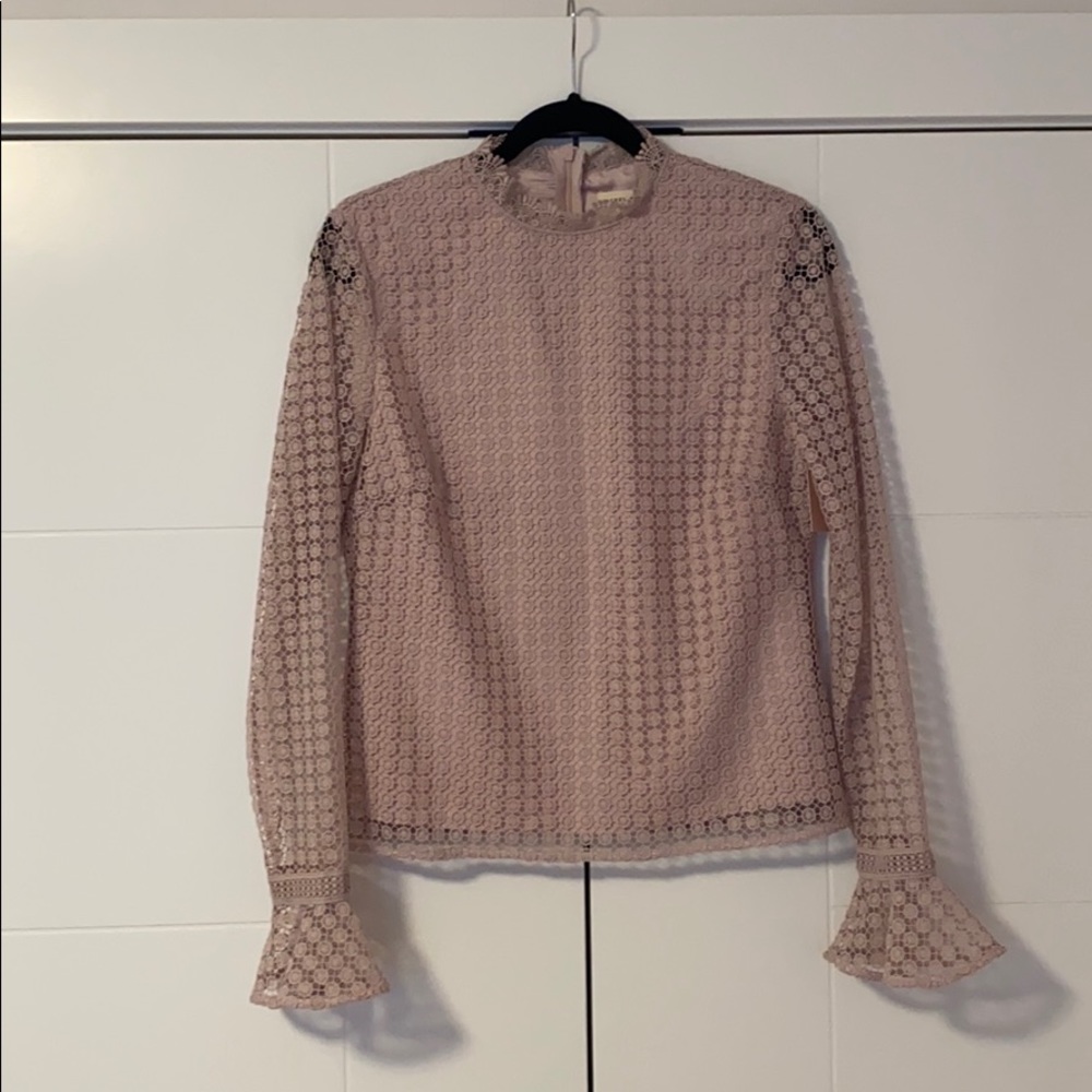 Rachel Parcell Dusty Pink Lace Top